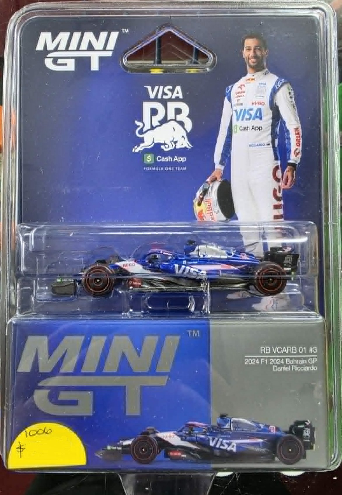Mini GT 1:64th scale Diecast - RB VCARB 01 #3 Daniel Ricciardo 2024 F1 2024 Bahrain GP - MGT1006