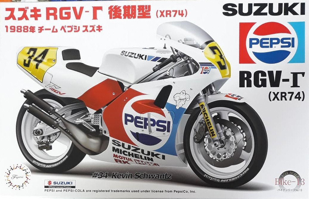 Fujimi 1:12th scale Motorcycle Kitset – Suzuki RGV-Γ (XR74) 1988 Team ...