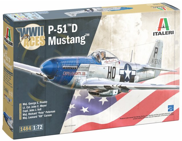 Italeri 1:72nd scale Aircraft - P-51D Musatng Aces - 1484