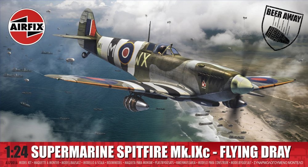 Airfix Aircraft 1:24th Scale - Supermarine Spitfire Mk.IXc - Flying Dray - 17001A