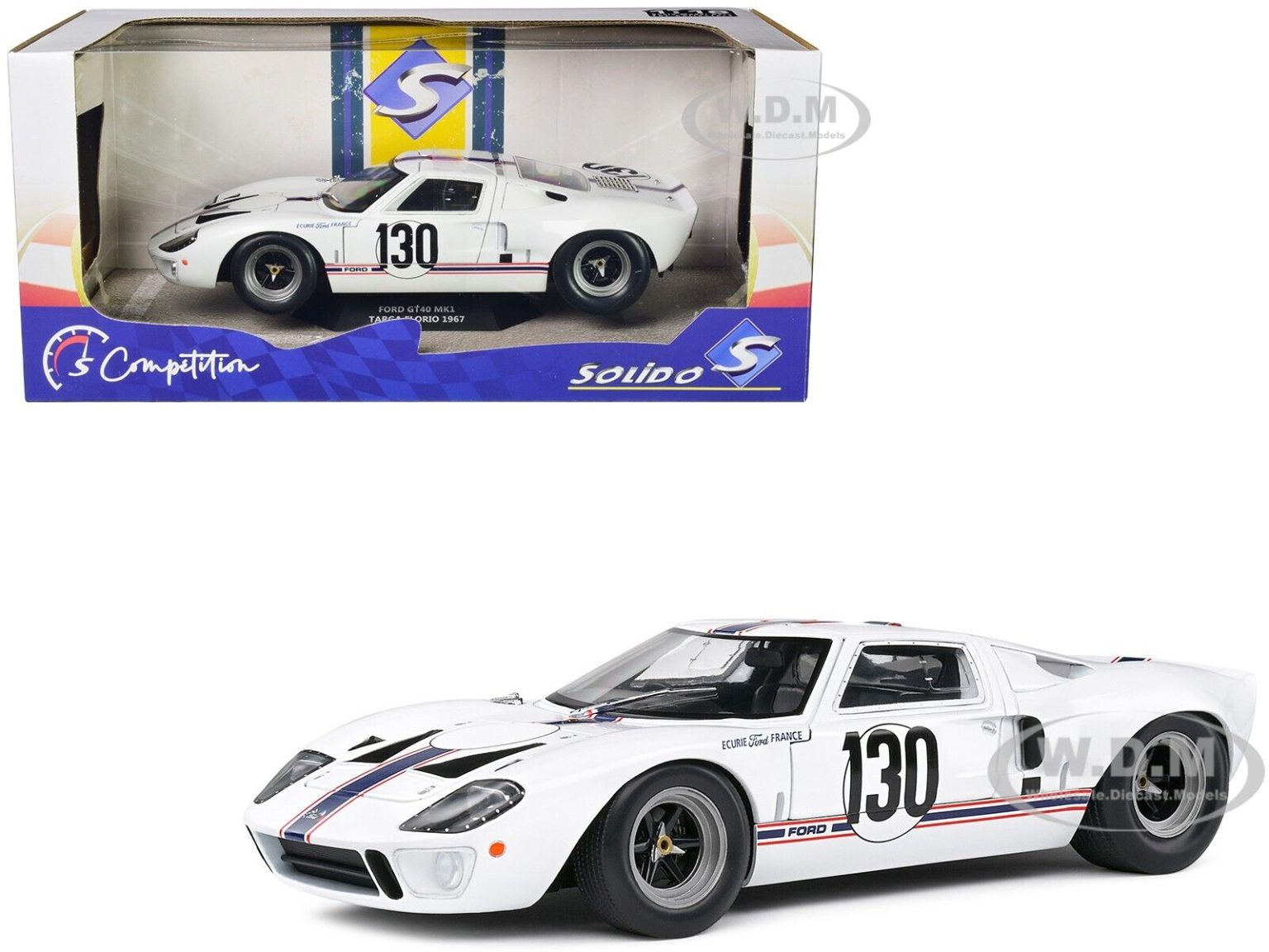 Solido 1:18th scale Diecast – FORD GT40 MK1 TARGA FLORIO 1967- 1803009 ...