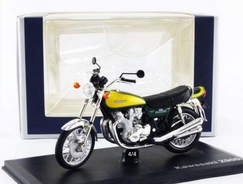Norev 1:18th scale diecast Motorcycle – KAWASAKI Z900 1973 Yellow/Green ...