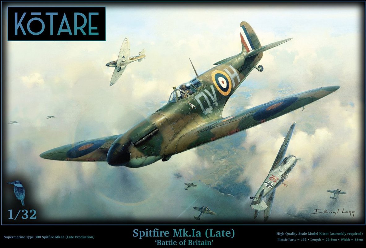 Kotare Models 1:32nd scale Aircraft - Spitfire Mk.Ia (Late) ‘Battle of Britain’ - K32005