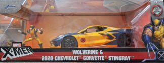 Jada diecast 1:24th scale - X Men 2020 C8 Corvette Stingray with Wolverine Figure - #33354
