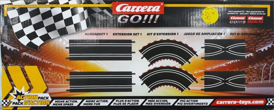 Carrera Go 1:43rd scale Slot Car – Track extension set 1 – 400113 – Mr  Models