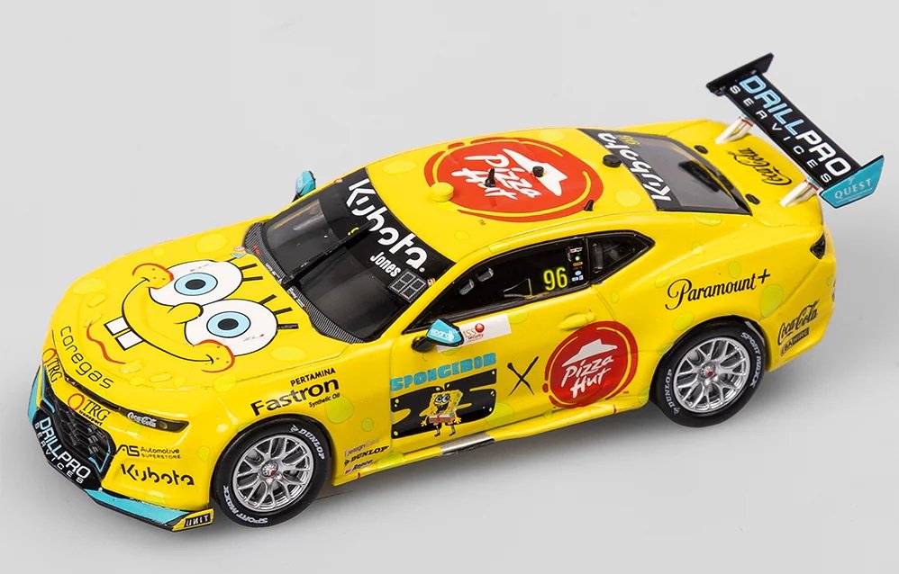 Authentic 1:43rd scale Diecast - Brad Jones Racing Pizza Hut #96 SpongeBob SquarePants Chevrolet Camaro ZL1 - ACD43C24L - Image 3