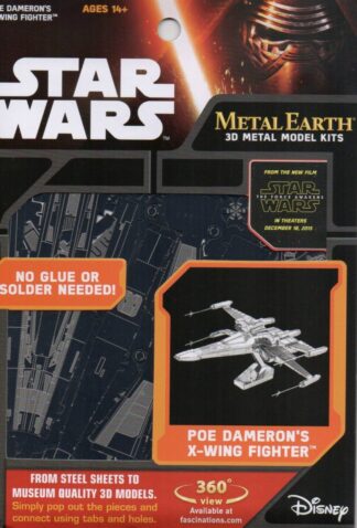 Metal Earth 3D Metal Model Kits - Star Wars Poe Dameron's X wing fighter - 5008