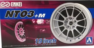 Aoshima 1:24th scale Accessory kitset - Rims & Tyres - Enkei NT03+M 19" - 5392