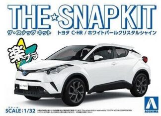 Aoshima Vehicles 1:32nd scale - Toyota C-HR (White Pearl Crystal Shine) - 5834