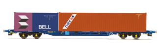 Hornby Rolling Stock OO/HO - Touax, KFA Container Wagon with 2 Containers - Era 11 - #R60224