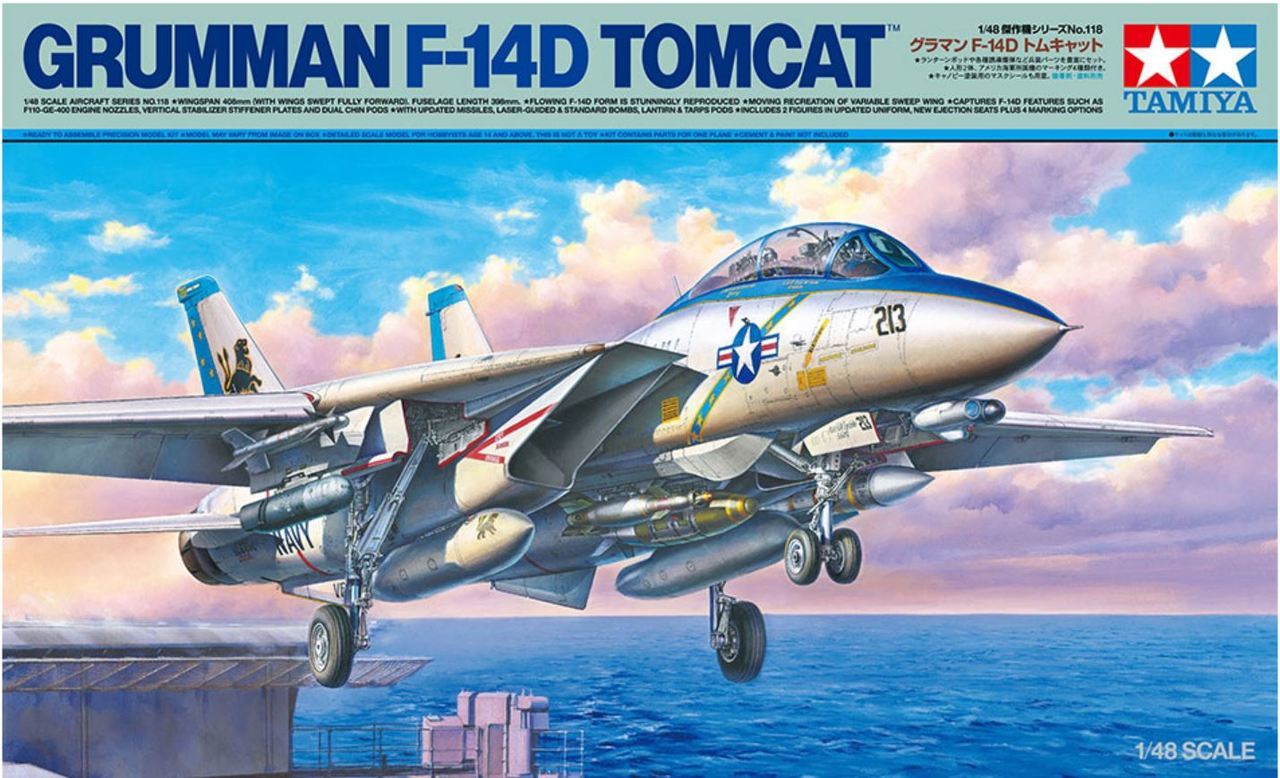 Hobby Boss 80368 Kit Modellistico Aereo F-14D Tomcat - Scala 1:48, Con Decalcomanie E Armamenti