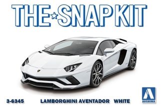 Aoshima Vehicles 1:32nd scale - Lamborghini AVENTADOR S - PEARL WHITE - 6345