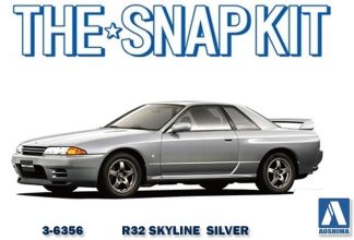 Aoshima Vehicles 1:32nd scale - Nissan R32 Skyline GT-R (Sparkling Silver) - 6356