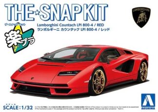Aoshima Vehicles 1:32nd scale - LAMBORGHINI Countach LPI 800-4 (Red) - 6540
