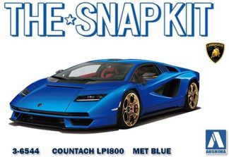 Aoshima Vehicles 1:32nd scale - LAMBO COUNTACH LPI800 - Met Blue - 6544