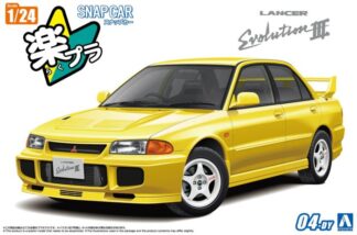 Aoshima Vehicles 1:24th scale - Mitsubishi Lancer GSR CE9A Evolution III 1995 (Dandelion Yellow) - 6779