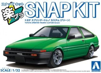 Aoshima Vehicles 1:32nd scale - Toyota Trueno Sprinter Custon Green Snapkit - 6913