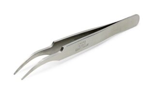 Tamiya Tools - High Grade Angled Tweezer - round tip-  74108