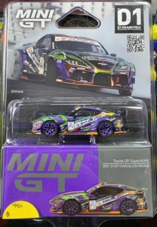 Mini GT 1:64th scale Diecast -BL Toyota GR Supra KUHL 2021 D1GP EVANGELION RACING / D1 Blister Packaging - MGT1007 (Copy)