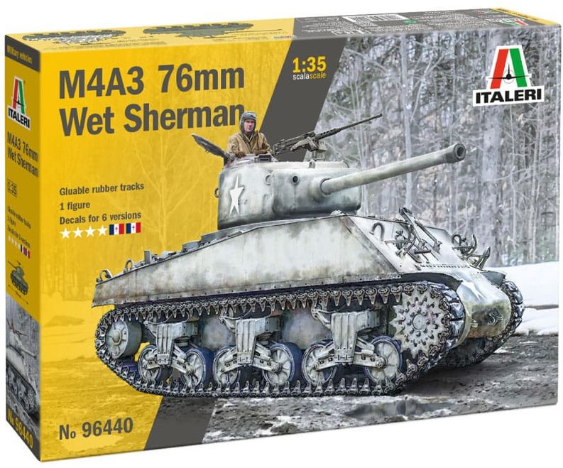 Italeri 1:35th scale Military - "Wet" Sherman M4A3 76mm- #96440