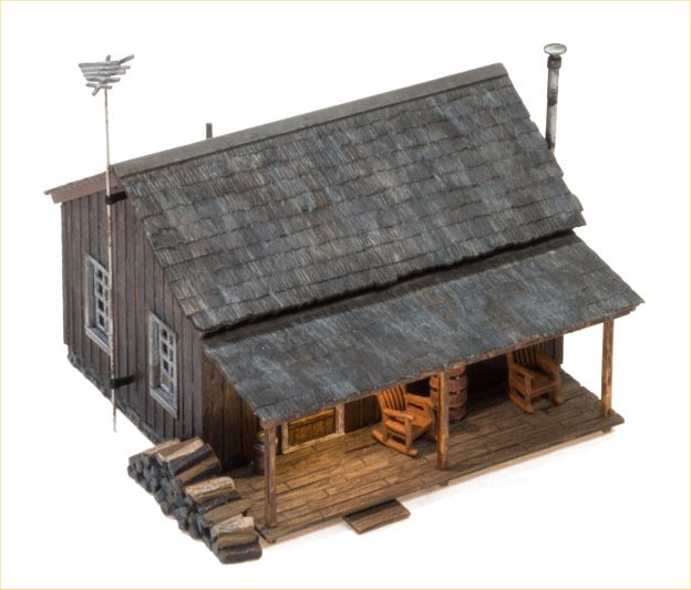 Woodland Scenics – HO Scale – Built & Ready – Rustic Cabin