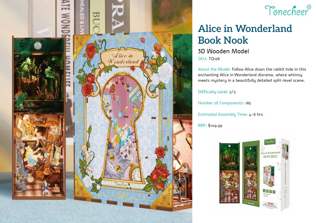 Tonecheer 3D Plywood Models - Alice in Wonderland - #TQ128